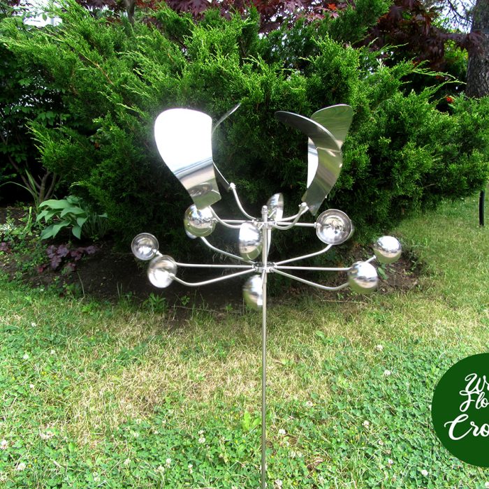 Crocos Wind Flower Kinetic Wind Spinner rotating in the breeze.